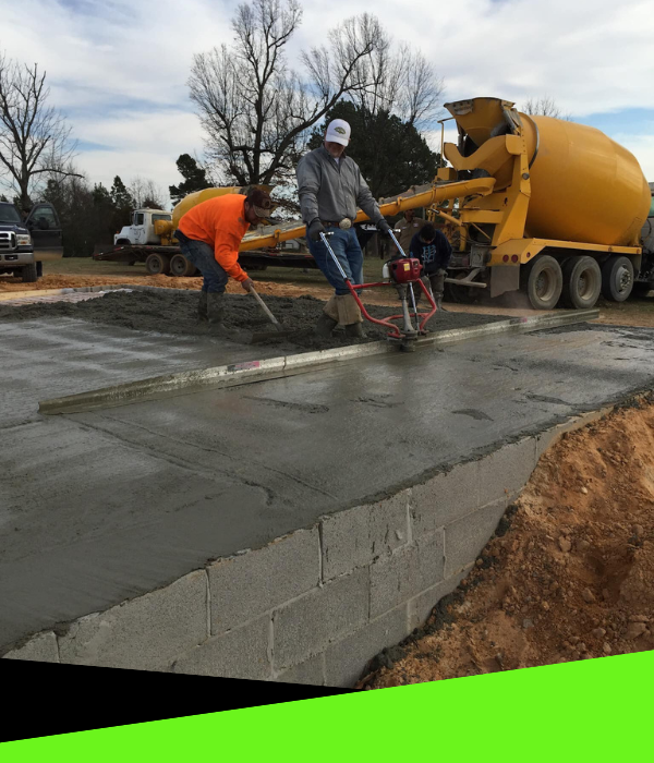 pouring concrete slabs 